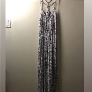 Floral w/elephant Accented Maxi Dress